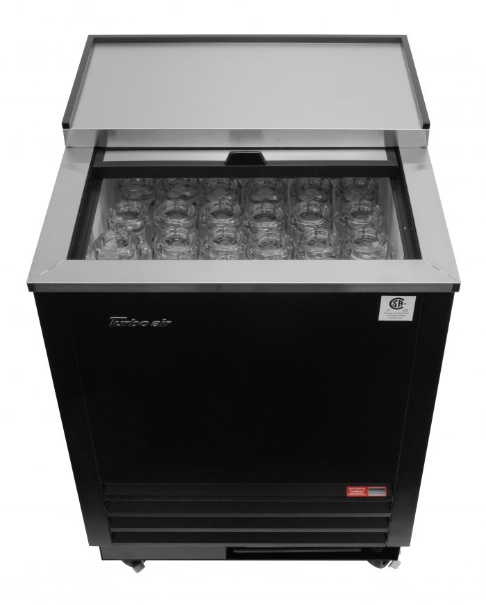 Turbo Air TBC-24SB-GF-N6 1 Lid Black Vinyl Exterior Glass Chiller & Froster