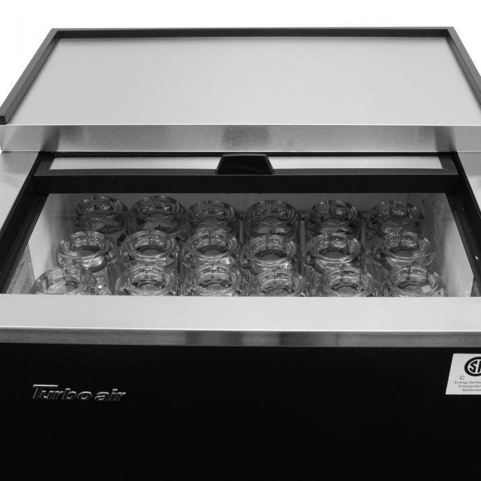 Turbo Air TBC-24SB-GF-N6 1 Lid Black Vinyl Exterior Glass Chiller & Froster