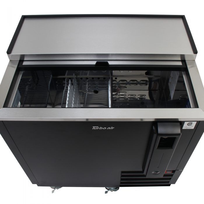 Turbo Air TBC-36SB-N6 1 Lid Black Vinyl Exterior Bottle Cooler
