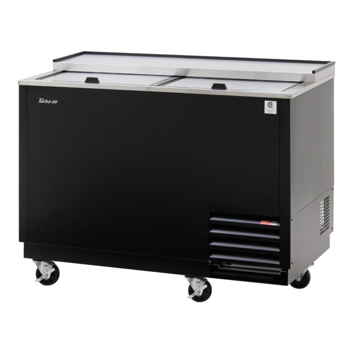 Turbo Air TBC-50SB-GF-N 2 Lids Black Vinyl Exterior Glass Chiller & Froster
