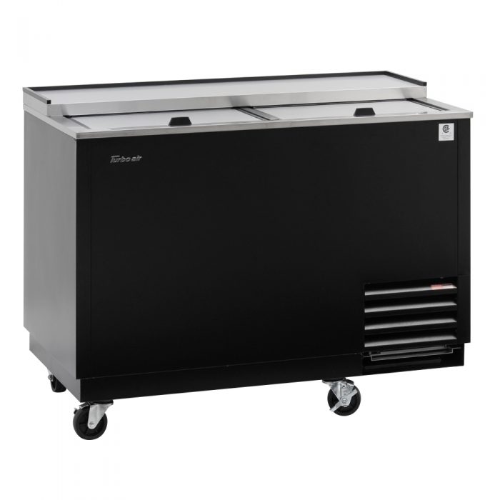 Turbo Air TBC-50SB-GF-N 2 Lids Black Vinyl Exterior Glass Chiller & Froster