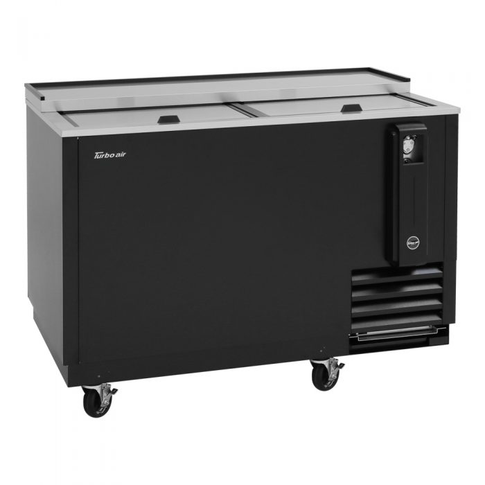 Turbo Air TBC-50SB-N6 2 Lids Black Vinyl Exterior Bottle Cooler