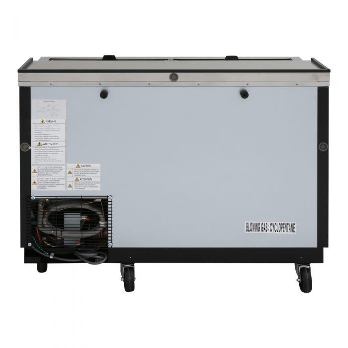 Turbo Air TBC-50SB-N6 2 Lids Black Vinyl Exterior Bottle Cooler