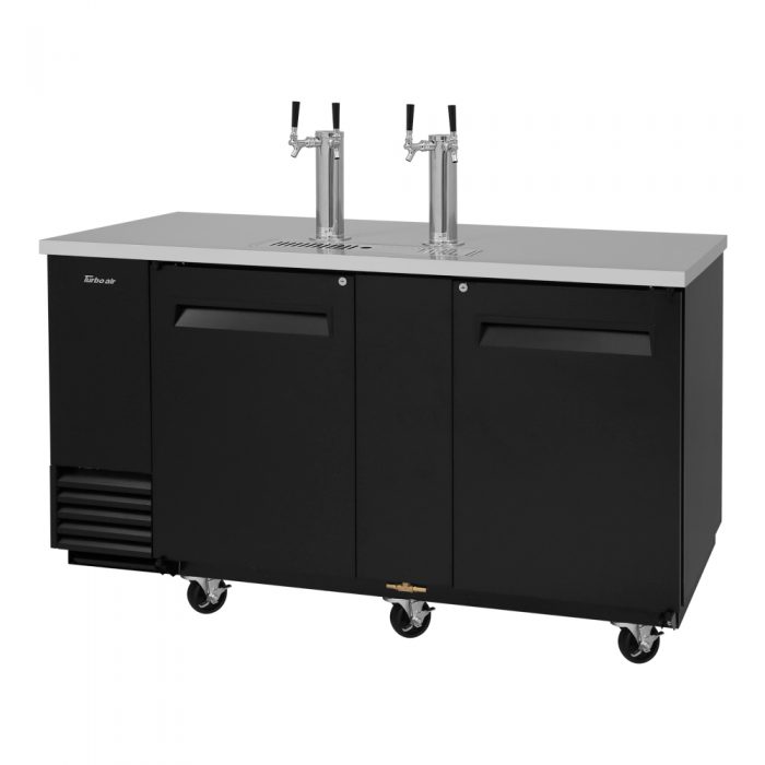 Turbo Air TBD, 3SB, N 3 Keg Capacity Beer Dispenser, Black Vinyl Exterior