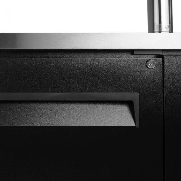 Turbo Air TBD, 4SB, N 4 Keg Capacity Beer Dispenser, Black Vinyl Exterior