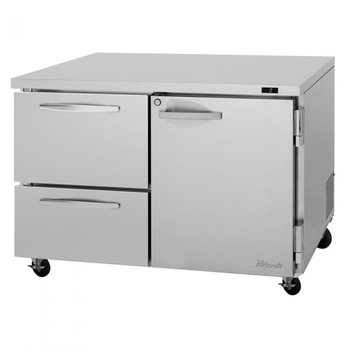 Turbo Air PUF-48-D2R-N 2 Drawer and 1 Door Undercounter Freezer, 12.2 Cu. Ft.