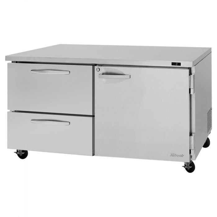 Turbo Air PUF-60-D2R-N 2 Drawer and 1 Door Undercounter Freezer, 17 Cu. Ft.