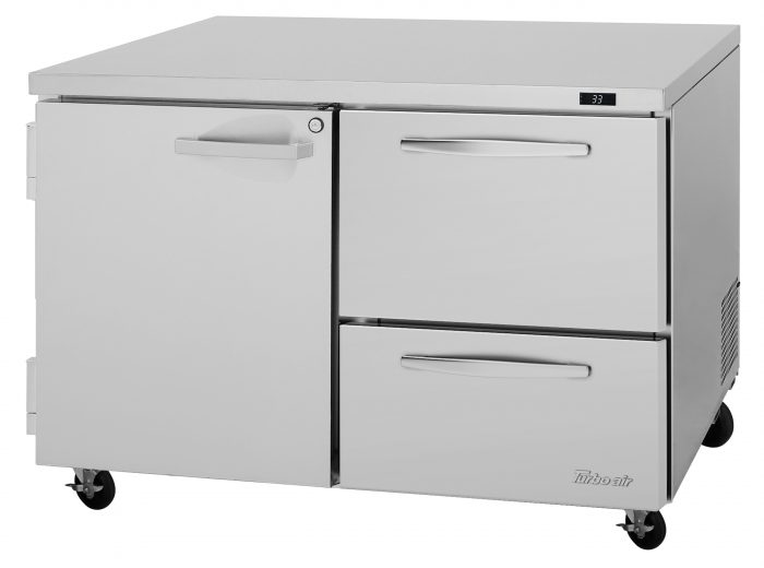 Turbo Air PUR-48-D2R-N 2 Drawer and 1 Door Undercounter Refrigerator, 12.2 Cu. Ft.