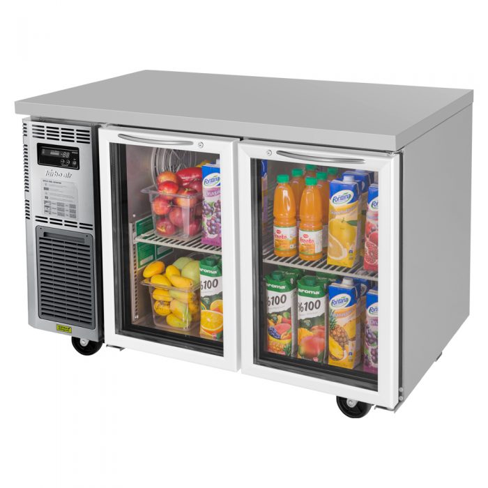Turbo Air JUR-48-G-N 1 Glass Door Undercounter Refrigerator, Side Mount, 10.6 Cu. Ft.