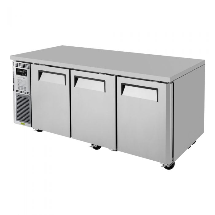 Turbo Air JUR-72-N6 3 Solid Door Undercounter Refrigerator, Side Mount, 17.2 Cu. Ft.