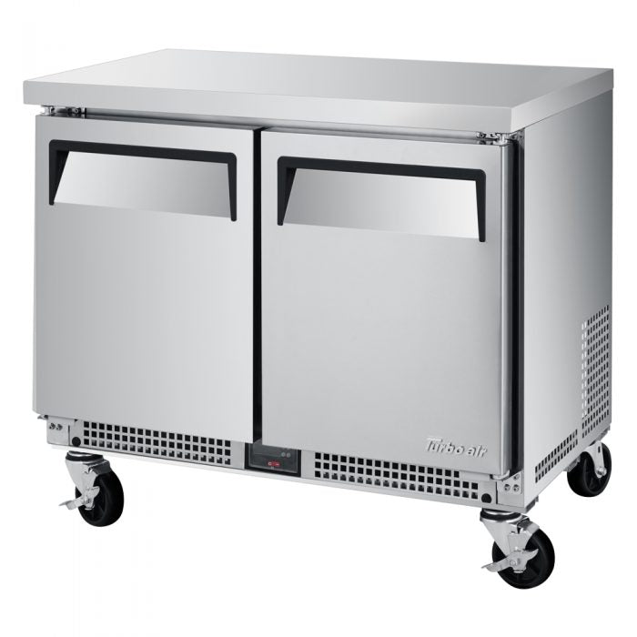 Turbo Air MUR-34S-N6 2 Solid Door Undercounter Refrigerator - Shallow Depth, 4.27 Cu. Ft.