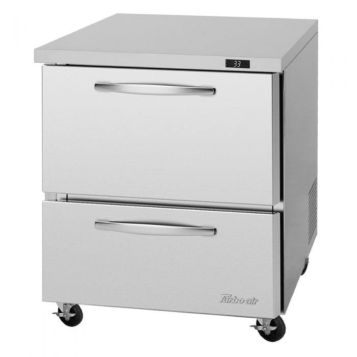 Turbo Air PUR-28-D2-N 2 Drawer Undercounter Refrigerator, 6.8 Cu. Ft.