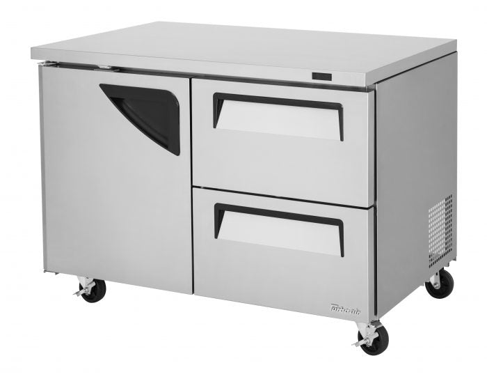 Turbo Air TUF-48SD-D2-N 1 Solid Door and 2 Drawer Undercounter Freezer, 12.2 Cu. Ft.
