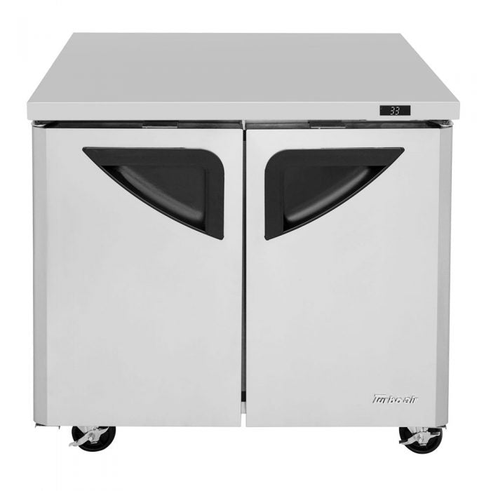 Turbo Air TUR-36SD-N6 2 Solid Door Undercounter Refrigerator, 9 Cu. Ft.