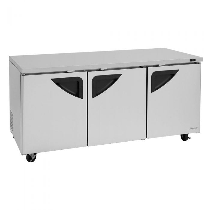 Turbo Air TUR-72SD-N 3 Solid Door Undercounter Refrigerator, 18.8 Cu. Ft.