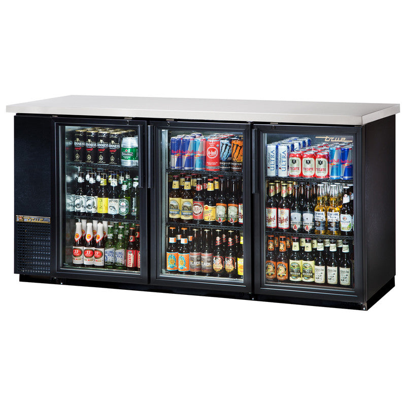True TBB-24-72G-HC-LD Back Bar Cooler, 73 1/8" Wide, 3 Doors