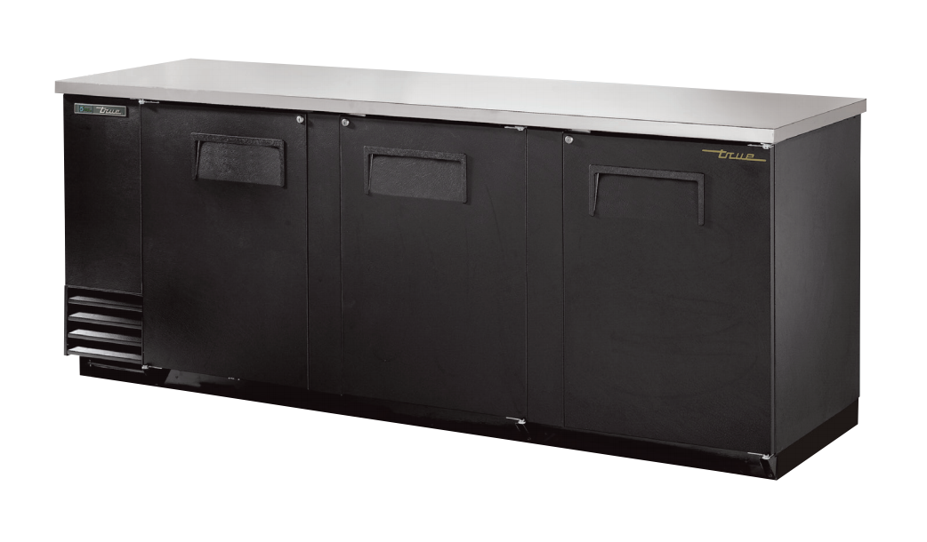 True TBB-4-HC Back Bar Cooler, 90 3/8" Wide, 3 Doors