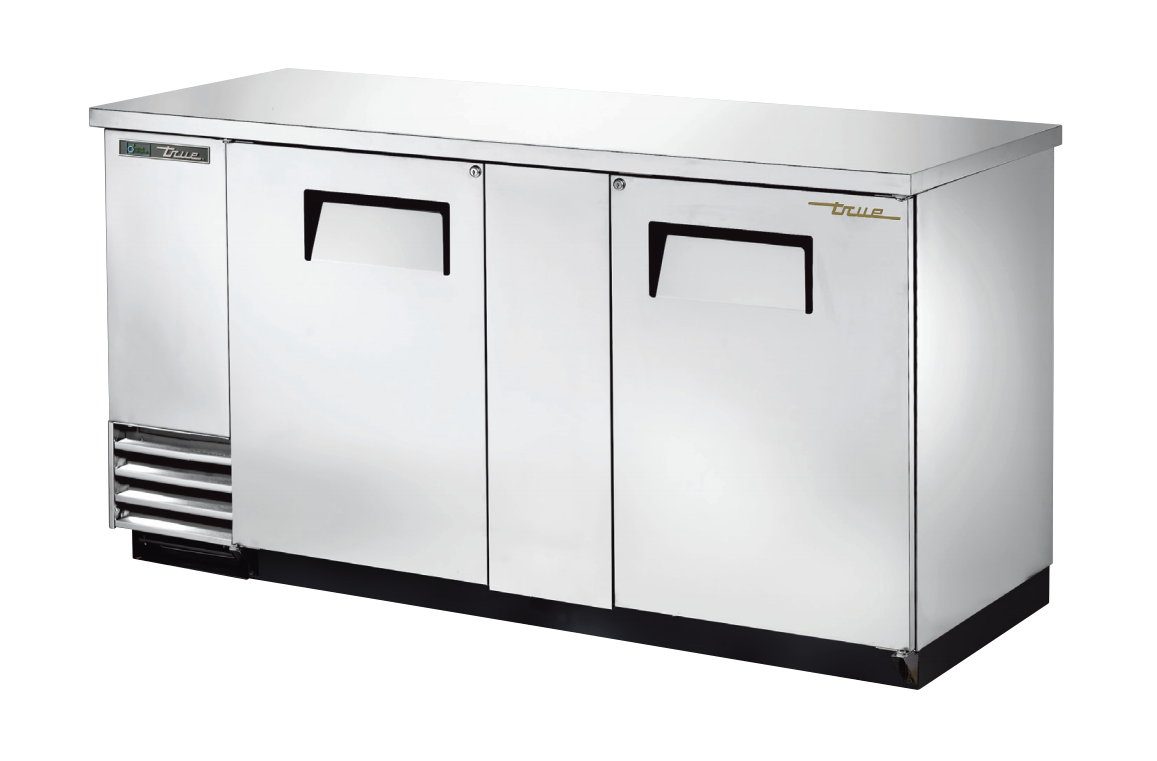 True TBB-3-S-HC Back Bar Cooler, 69 1/8" Wide, 2 Doors