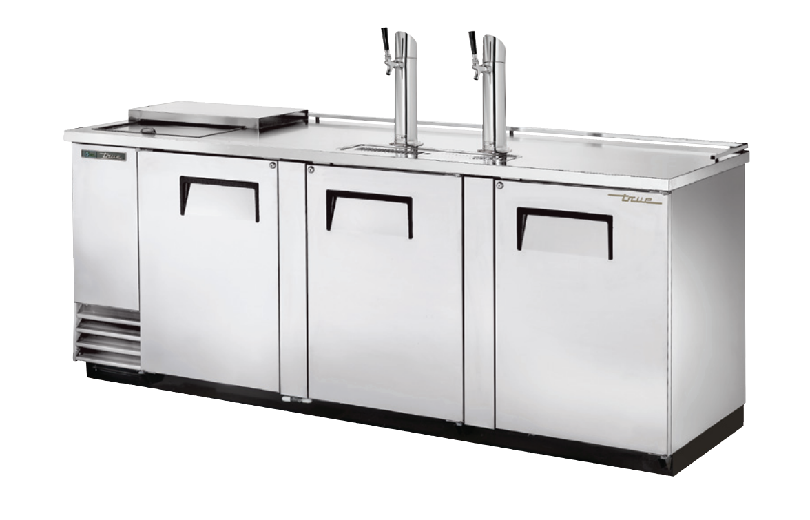 True TDD-4CT-S-HC Beer Dispenser, 90 3/8" Wide, 3 Doors