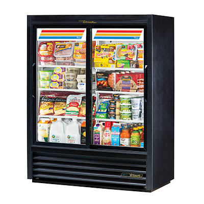 True GDM-41SL-60-HC-LD Merchandiser Refrigerator, 47 1/8" Wide, 2 Doors, 6 Shelves