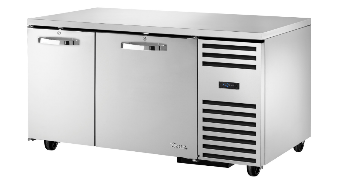 True TUC-60-32F-HC~SPEC3 Undercounter Freezer, 60 1/4" Wide, 2 Doors, 4 Shelves, Spec Series