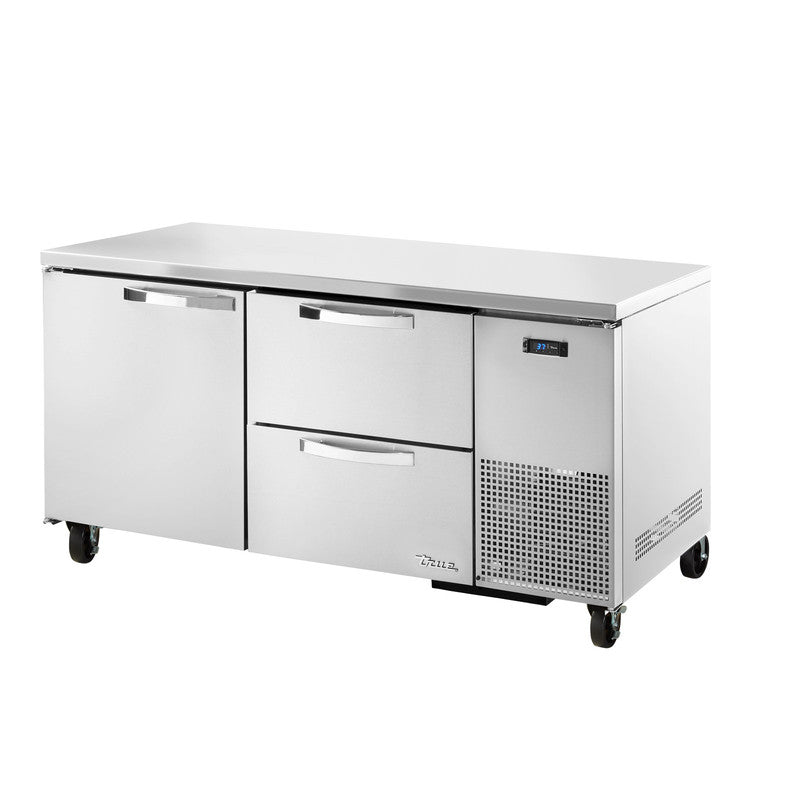 True TUC-67D-2-HC~SPEC3 Undercounter Refrigerator, 67 3/8" Wide, 1 Door, 2 Shelves, Spec Series
