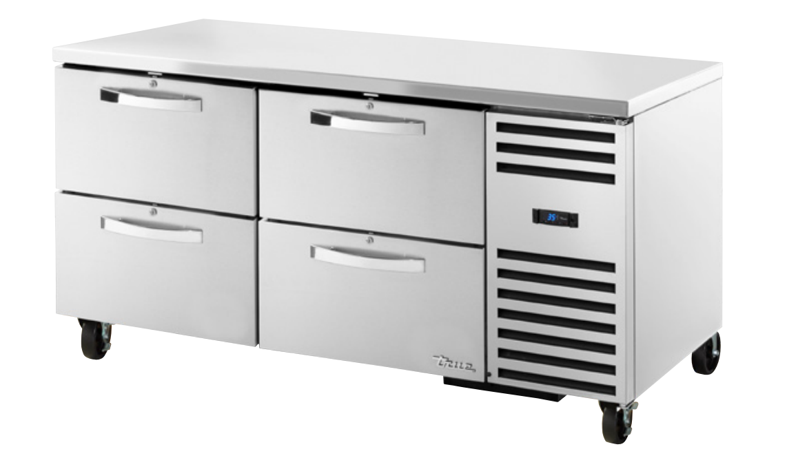 True TUC-67D-4-HC~SPEC3 Undercounter Refrigerator, 67 1/4" Wide, Spec Series