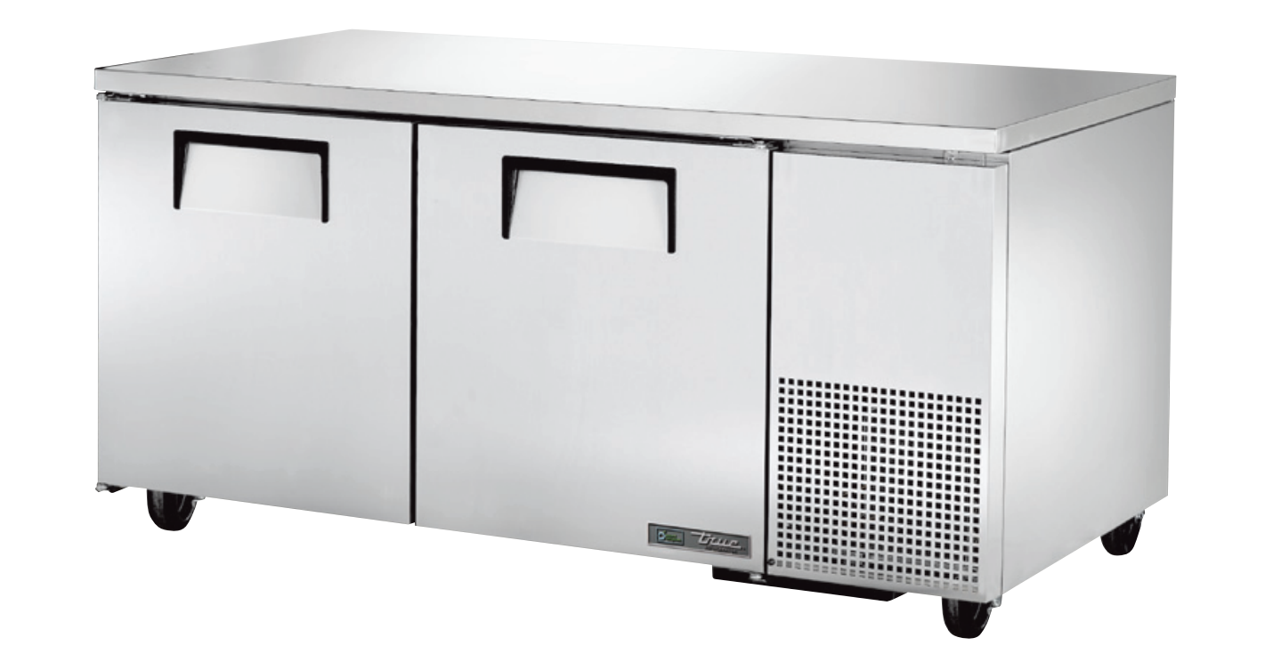 True TUC-67-HC Undercounter Refrigerator, 67 1/4" Wide, 2 Doors, 4 Shelves