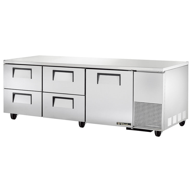 True TUC-93D-4-HC Undercounter Refrigerator, 93 1/4" Wide, 1 Door, 2 Shelves