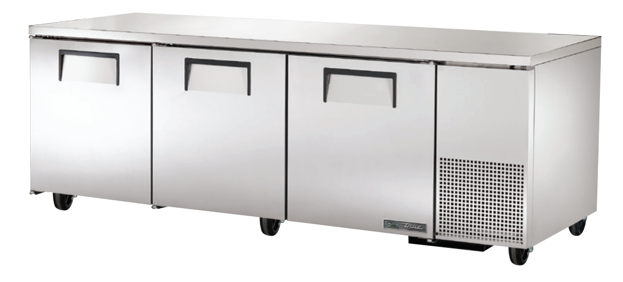 True TUC-93-HC Undercounter Refrigerator, 93 1/4" Wide, 3 Doors, 6 Shelves