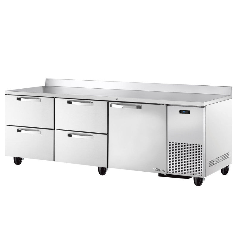 True TWT-93D-4-HC~SPEC3 Worktop Refrigerator, 93 1/4" Wide, 1 Door, 2 Shelves, Spec Series