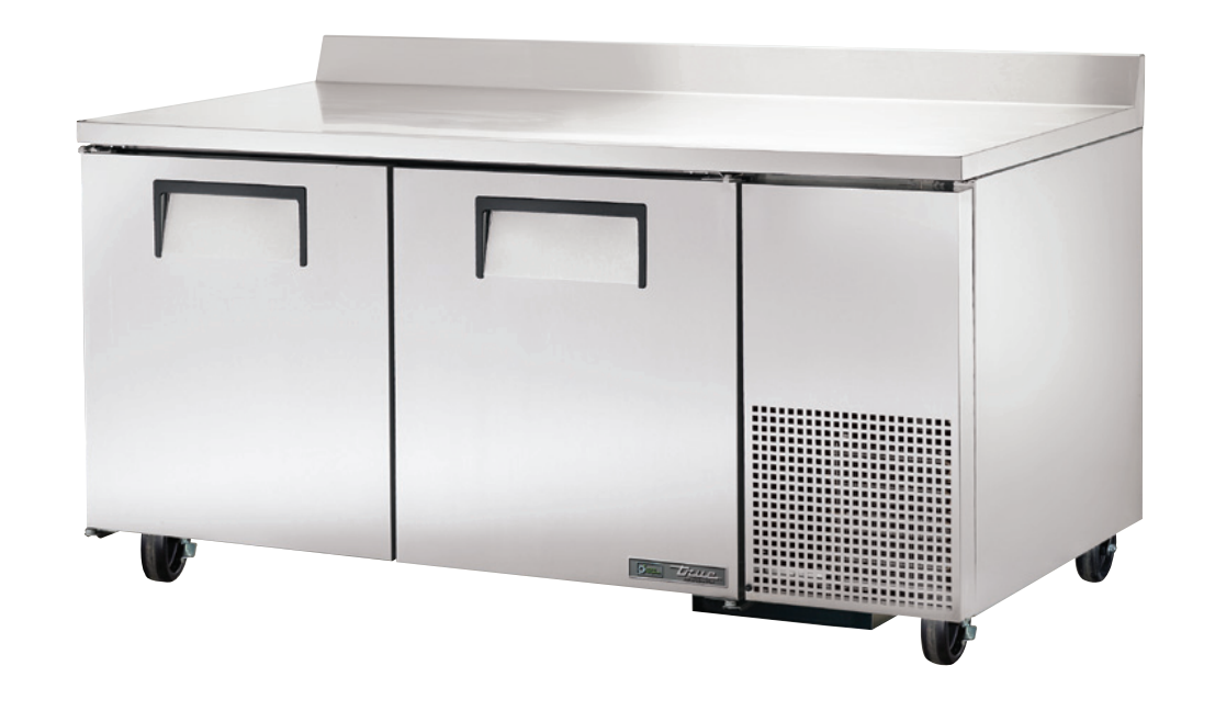 True TWT-67-HC Worktop Refrigerator, 67 1/4" Wide, 2 Doors, 4 Shelves
