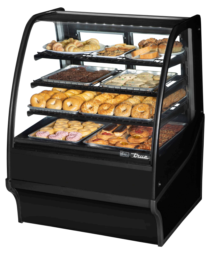 True TDM-DC-36-GE/GE-S-W Non-Refrigerated Bakery Display Case, 36 1/4" Wide, 2 Doors, 3 Shelves