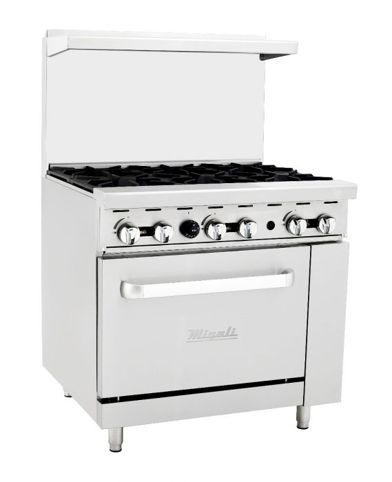 Migali C-RO6-NG 6 Burner Range, (1) Oven, Natural Gas
