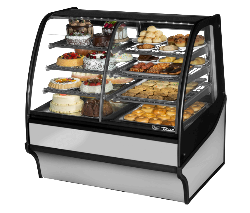True TDM-DZ-48-GE/GE-S-S Refrigerated and Non Refrigerated Display Case, 48 1/4" Wide, 2 Doors, 6 Shelves
