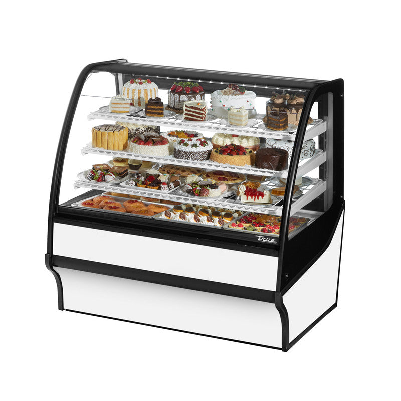 True TDM-R-48-GE/GE-W-W Refrigerated Bakery Display Case, 48 1/4" Wide, 2 Doors, 3 Shelves