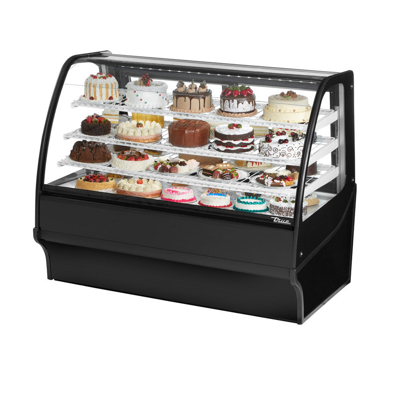 True TDM-R-59-GE/GE-S-S Refrigerated Bakery Display Case, 59 1/4" Wide, 2 Doors, 3 Shelves
