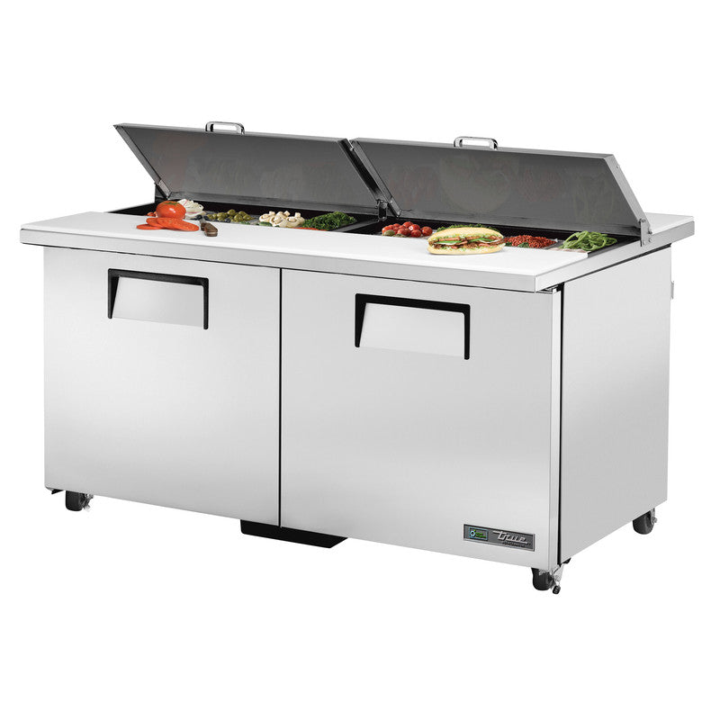 True TSSU-60-16-DS-ST-ADA-HC Sandwich Prep Table, 603/8" Wide, 2 Doors, 4 Shelves, 16 Pans (Tops)