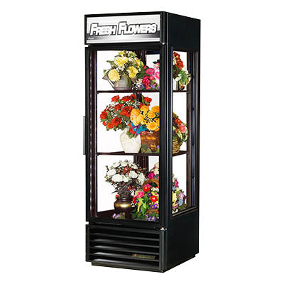 True G4SM-23FC-HC~TSL01 Floral Merchandiser, 27 1/2" Wide, 1 Door, 2 Shelves