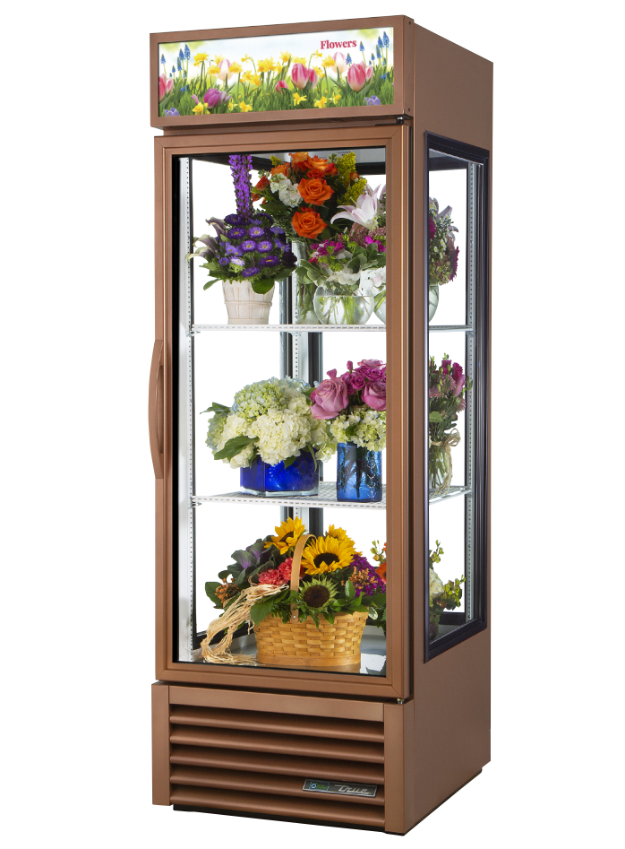 True G4SM-23FC-HC~TSL01 Floral Merchandiser, 27 1/2" Wide, 1 Door, 2 Shelves