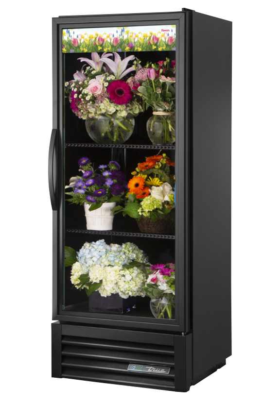 True GDM-12FC-HC~TSL01 Floral Merchandiser, 24 7/8" Wide, 1 Door, 2 Shelves