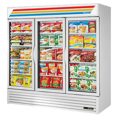 True GDM-72F-HC~TSL01 Merchandiser Freezer, 78 1/8" Wide, 3 Doors, 12 Shelves