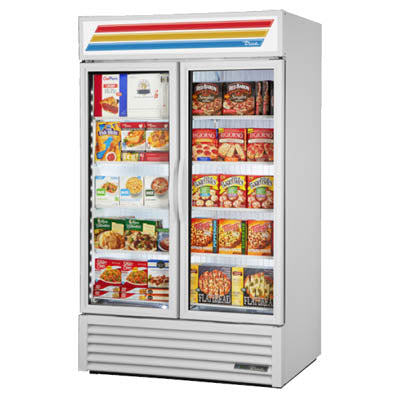 True GDM-43F-HC~TSL01 Merchandiser Freezer, 47 1/8" Wide, 2 Doors, 8 Shelves