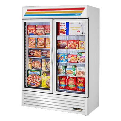 True GDM-49F-HC~TSL01 Merchandiser Freezer, 54 1/8" Wide, 2 Doors, 8 Shelves