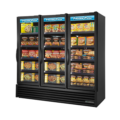 True FLM-81F~TSL01 Merchandiser Freezer, 80 3/4" Wide, 3 Doors, 12 Shelves