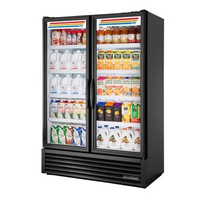 True FLM-54~TSL01 Merchandiser Refrigerator, 53 7/8" Wide, 2 Doors, 8 Shelves