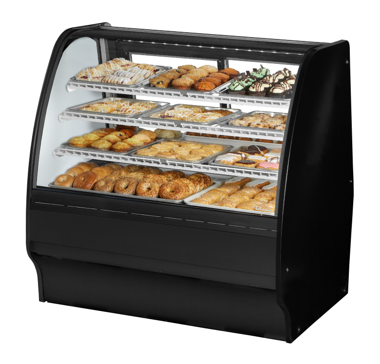 True TGM-DC-48-SC/SC-W-W Non-Refrigerated Bakery Display Case, 48 1/4" Wide, 2 Doors, 6 Shelves