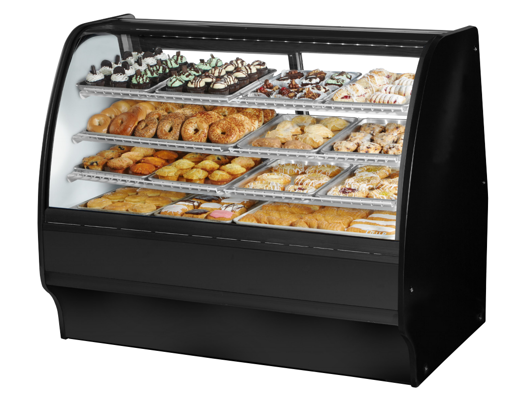True TGM-DC-59-SC/SC-S-W Non-Refrigerated Bakery Display Case, 59 1/4" Wide, 2 Doors, 6 Shelves
