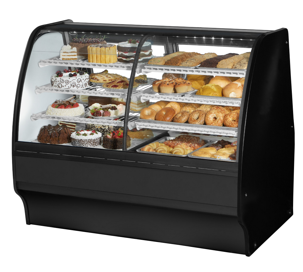 True TGM-DZ-59-SC/SC-W-W Refrigerated and Non Refrigerated Display Case, 59 1/4" Wide, 2 Doors, 6 Shelves