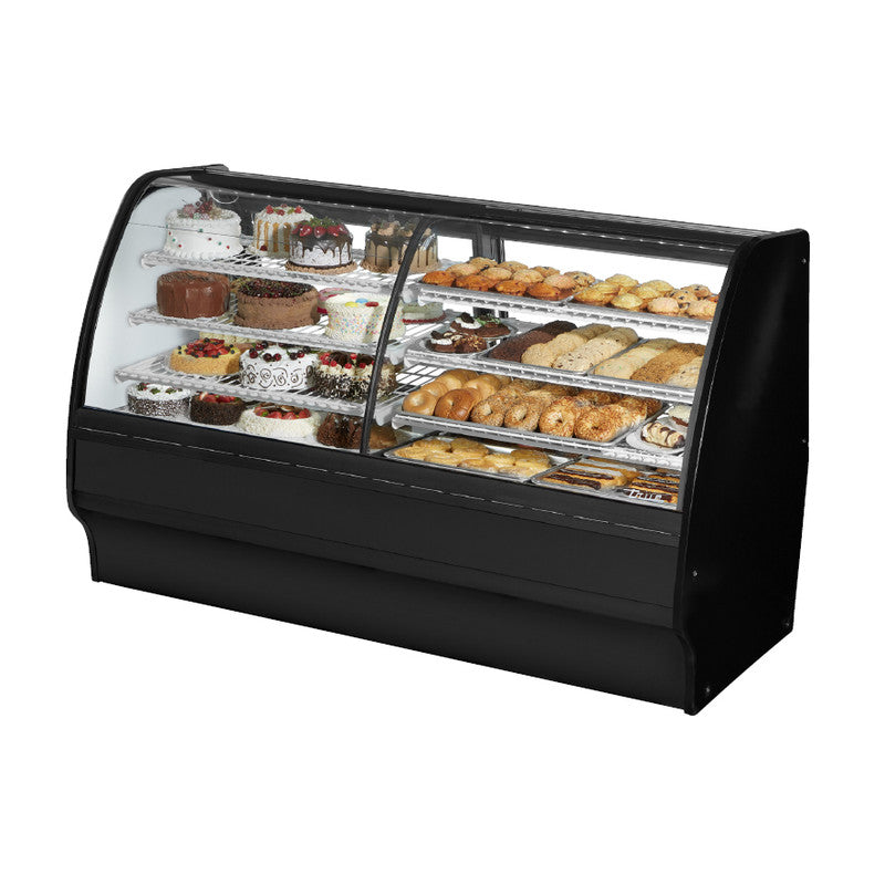 True TGM-DZ-77-SC/SC-B-W Refrigerated and Non Refrigerated Display Case, 77 1/4" Wide, 2 Doors, 6 Shelves